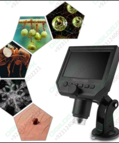 Digital Microscope 4.3in Hd Led 3.6mp 1-600x Continuous