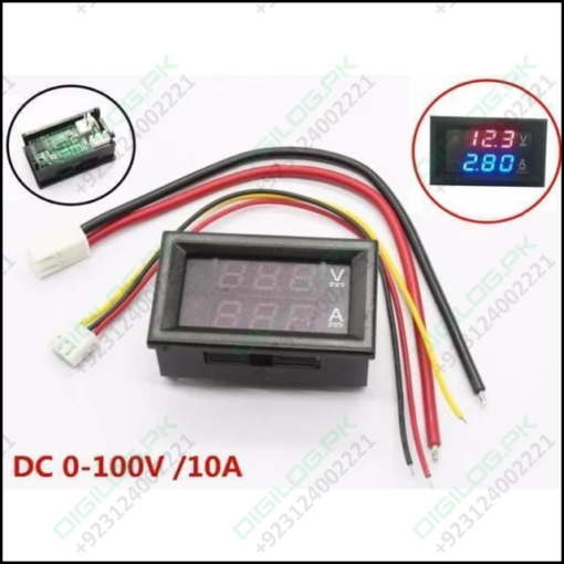 Dsn-vc288 Panel Mount Dc 100v 10a Voltmeter Ammeter