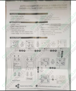 Dual Display Adjustable Over Voltage Current And Under