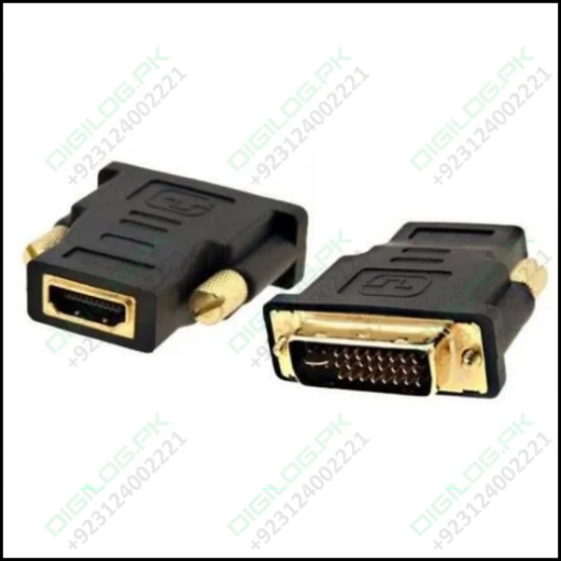 Dvi To Hdmi Converter Dvi-i Male Female Video Plug Adapter