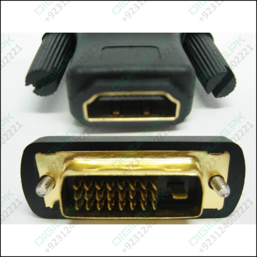 Dvi To Hdmi Converter Dvi-i Male Female Video Plug Adapter