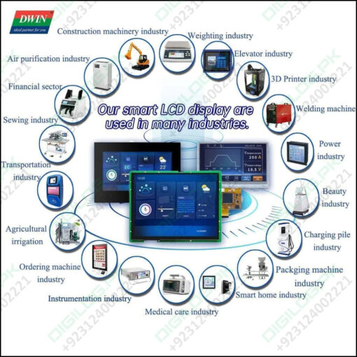 Dwin 10.1 Inch Hmi Modbus Tft Lcm Dmg10600t101-a5wtr