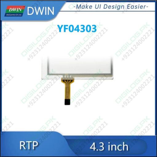 DWIN 4.3 Inch 4 Wire Resistive Touch Panel YF04303