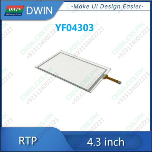 DWIN 4.3 Inch 4 Wire Resistive Touch Panel YF04303