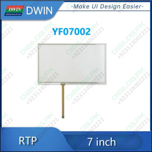 Dwin 7 Inch 4 Wire Rtp Resistive Touch Panel Yf07002 - LCD