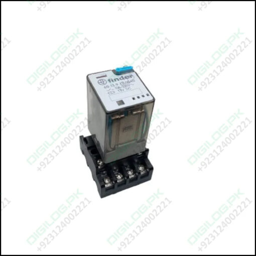 Finder Relay 12vdc 10a 60.13 With 11pin Rail-mount Socket