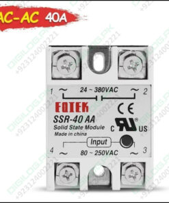 Fotek Module Ssr-40aa Ac Activation Ac-ac Control Signal 40a