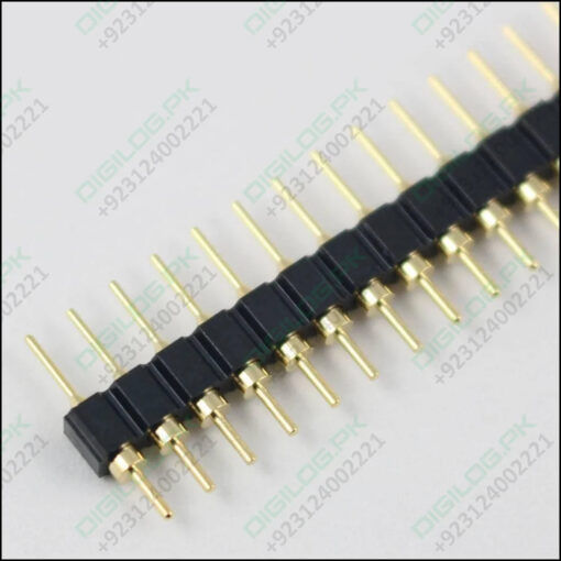 Gold Plated 2.54mm Male 40 Pin Single Row Straight Round