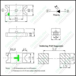 Green Smd 1206 Led Super Bright Light Emitting Diode In