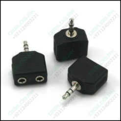 Headphone Jack Splitter 3.5mm Plug To 2x Sockets Stereo