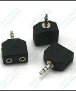 Headphone Jack Splitter 3.5mm Plug To 2x Sockets Stereo