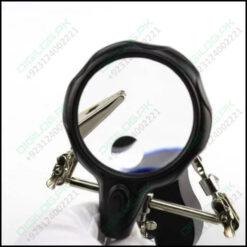 Helping Hand Clip Desktop Led Light Magnifier Glass