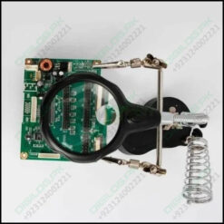 Helping Hand Clip Desktop Led Light Magnifier Glass