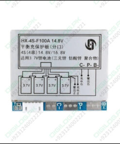 Hx-4s-f100a 100a 4s Bms 18650 Battery Protection Board