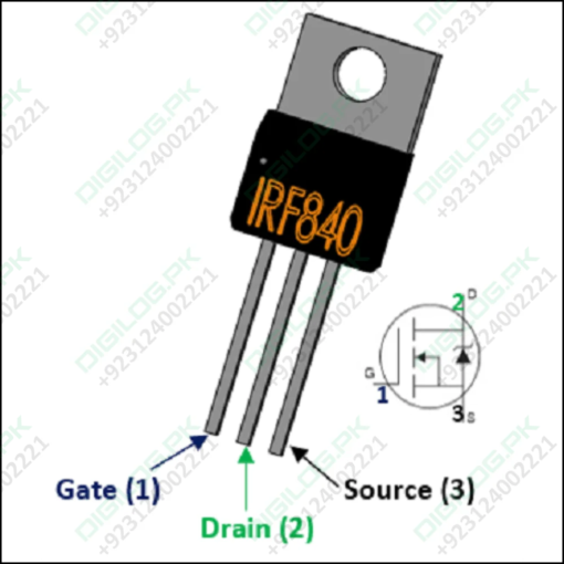 Irf840 N-channel 8a 500v Power Mosfet In Pakistan