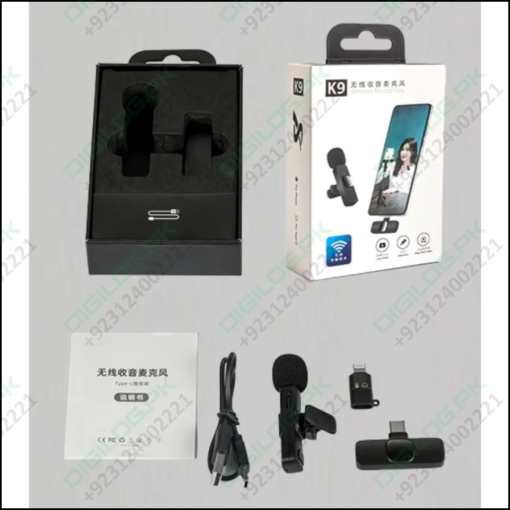 K9 Wireless Microphone For Mobile Type-c & Lightning