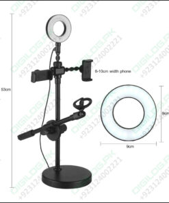 Live Stream Ring Light With Phone Holder And Microphone