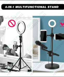 Live Stream Ring Light With Phone Holder And Microphone