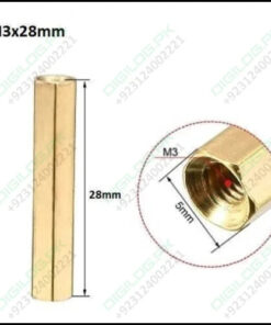 M3x28mm Female To Thread Brass Hex Standoff Pcb Pillar