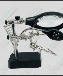 Magnifying Glass 5 Led Auxiliary Clip Magnifier 3 In1 Hand