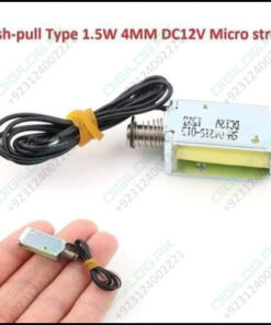 Micro Electromagnet Dc12v 1.5w 4mm Stroke Through Push Pull