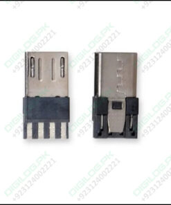 Micro Usb Male Port Connector 4 Pins Straight Jack Solder