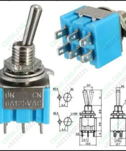 Mini Mts-203 6-pin Dpdt 6a 125vac Toggle Switch 6 Pin On Off