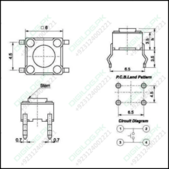 Momentary Tactile Dip Push Button Switch