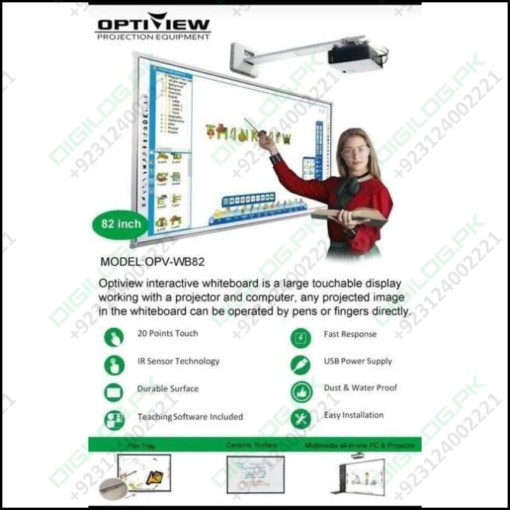 Optiview Interactive Whiteboard Touchable Display 82 Inch