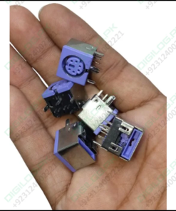 Pcb Mount 6 Pin Mini Din Socket Audio Video Connector - c