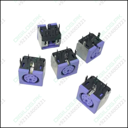 Pcb Mount 6 Pin Mini Din Socket Audio Video Connector - c