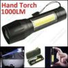 Portable Mini 2 In 1 Led Flasht Light 1000 Lumens 3modes Usb