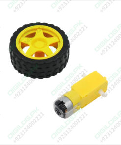 Rc Car Tt Gear Motor Dc 3v-6v Robot Smart Tyre Wheel Set