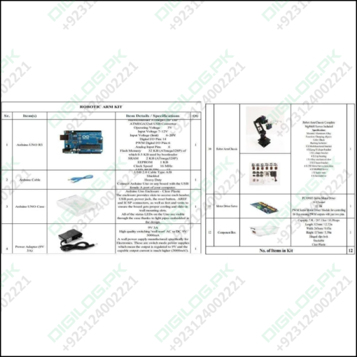 Robotic Arm Kit Makers Space It Lab Punjab Government