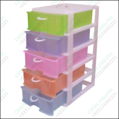 Stackable 5 Drawers Layers Set Shoe Makeup Jewelry Storage