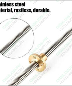 T8 250mmx8mm Screw Threaded Rod With Brass Nut