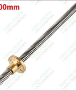 T8 300mmx8mm Screw Threaded Rod With Brass Nut