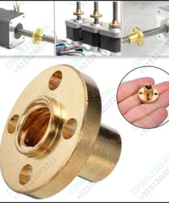 T8 300mmx8mm Screw Threaded Rod With Brass Nut