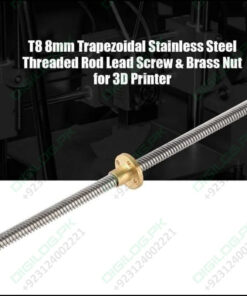 T8 300mmx8mm Screw Threaded Rod With Brass Nut