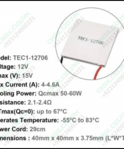 Thermoelectric Cooler Peltier Module Tec1-12706 12vdc 6a