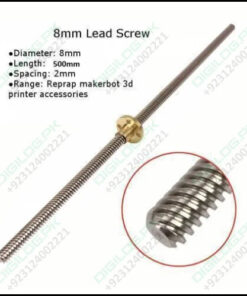 Threaded Rod Lead Screw 8mm 500mm