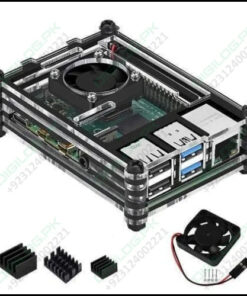 Transparent Acrylic Case For Raspberry Pi 4b With Cooling