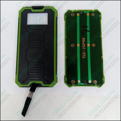 Used Dual USB DIY Solar Power Bank Case Kit With LED Light