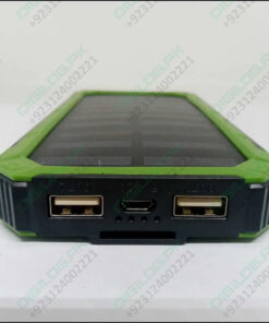 Used Dual USB DIY Solar Power Bank Case Kit With LED Light