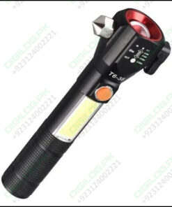 Water Proof Zoom Able Emergency Cob Flash Light Led Safety