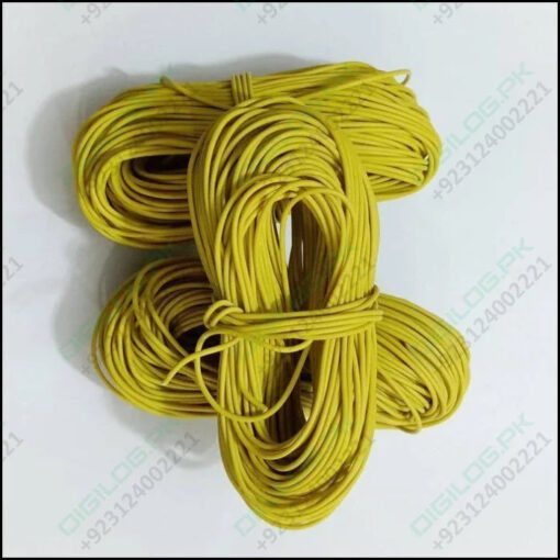 Yellow Wire 1meter Insulation Electronic Pcb Wrapping